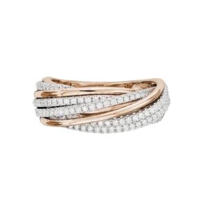 Diamond Ring .61CTTW 14K Rose & White Gold Model AFC-718TLRW61