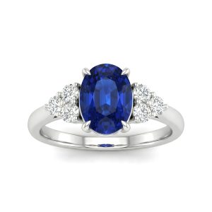 Abisso di Luce Sapphire Ring in Platinum (AFC-SAPPR108)